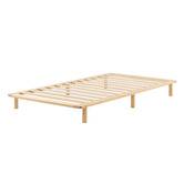 Temple &amp; Webster Natural Monty Premium Wooden Bed Base