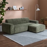 Temple &amp; Webster Quinn 3 Seater Chenille Sofa &amp; Ottoman Set