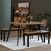 Temple &amp; Webster Kaida Dining Table &amp; Bench Set
