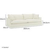 Temple &amp; Webster Softy 4 Seater Premium Slipcover Sofa