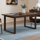 Temple &amp; Webster Oak Ski-Leg Dining Table