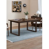 Temple &amp; Webster Oak Ski-Leg Dining Table