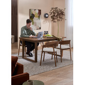 Temple &amp; Webster Oak Ski-Leg Dining Table