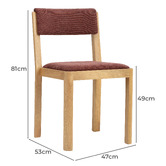Temple &amp; Webster Alex Solid Oak Wood Dining Chairs