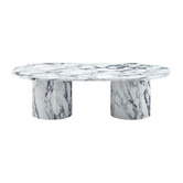 Temple &amp; Webster Tilly Viola Marble-Look Coffee Table