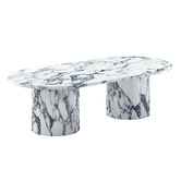 Temple &amp; Webster Tilly Viola Marble-Look Coffee Table