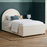 Temple &amp; Webster Archie Chenille Single Bed with Trundle
