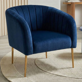 Temple &amp; Webster Mimi Premium Velvet Armchair