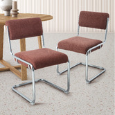 Temple &amp; Webster Clements Cantilever Upholstered Dining Chairs