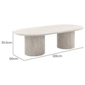Temple &amp; Webster Tilly Travertine-Look Coffee Table