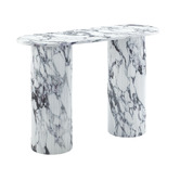 Temple &amp; Webster Tilly Viola Marble-Look Console Table
