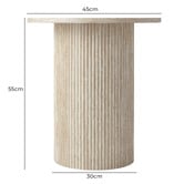 Temple &amp; Webster Tilly Travertine-Look Side Table