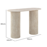 Temple &amp; Webster Tilly Travertine-Look Console Table