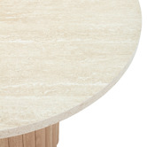 Temple &amp; Webster 120cm Elodie Round Travertine-Look Dining Table