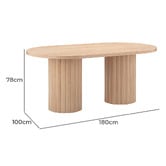 Temple &amp; Webster 180cm Elodie Oval Dining Table