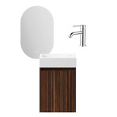 Temple &amp; Webster Panama 400mm Vanity Package with Mixer &amp; LED Mirror