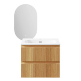 Temple &amp; Webster Panama 600mm Oak Vanity &amp; LED Mirror Package