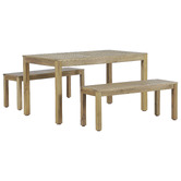 Temple &amp; Webster 4 Seater Verona Outdoor Dining Table &amp; Bench Set