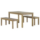 Temple &amp; Webster 4 Seater Verona Outdoor Dining Table &amp; Bench Set
