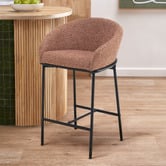Temple &amp; Webster 65cm Tammy Boucle Counter Stool