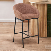 Temple &amp; Webster 65cm Tammy Boucle Counter Stool