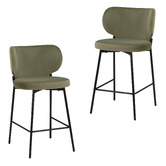 Temple &amp; Webster 66cm Petra Upholstered Bar Stools