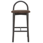 Temple &amp; Webster 65.5cm Lottie Arched Solid Beech Wood Bar Stool