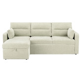Temple &amp; Webster Carter 4 Seater Queen Sofa Bed with Reversible Chaise