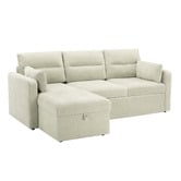 Temple &amp; Webster Carter 4 Seater Queen Sofa Bed with Reversible Chaise