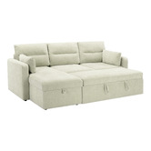 Temple &amp; Webster Carter 4 Seater Queen Sofa Bed with Reversible Chaise