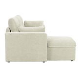 Temple &amp; Webster Carter 4 Seater Queen Sofa Bed with Reversible Chaise