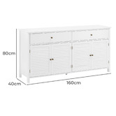 Temple &amp; Webster Nyla Coastal 4 Door 2 Drawer Buffet