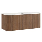 Temple &amp; Webster Nomad 1200mm Walnut Wall Hung Single Vanity