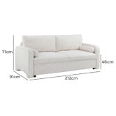 Temple &amp; Webster Frida 3 Seater Chenille Sofa with Storage