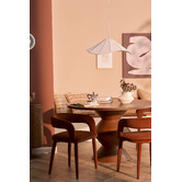 Temple &amp; Webster 120cm Axis Round Solid Mango Wood Dining Table