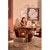 Temple &amp; Webster 120cm Axis Round Solid Mango Wood Dining Table