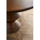 Temple &amp; Webster 120cm Axis Round Solid Mango Wood Dining Table