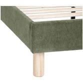 Temple &amp; Webster Croft Winged Chenille Bed Frame