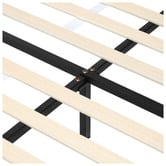 Temple &amp; Webster Croft Winged Chenille Bed Frame