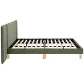 Temple &amp; Webster Croft Winged Chenille Bed Frame