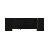 Temple &amp; Webster Croft Winged Chenille Bed Frame