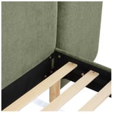 Temple &amp; Webster Croft Winged Chenille Bed Frame