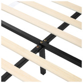 Temple &amp; Webster Croft Winged Chenille Bed Frame