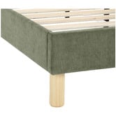Temple &amp; Webster Croft Winged Chenille Bed Frame