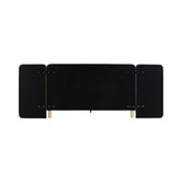 Temple &amp; Webster Croft Winged Chenille Bed Frame