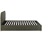Temple &amp; Webster Elba Upholstered Gas Lift Storage Bed Frame