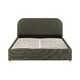 Temple &amp; Webster Elba Upholstered Gas Lift Storage Bed Frame