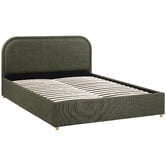 Temple &amp; Webster Elba Upholstered Gas Lift Storage Bed Frame