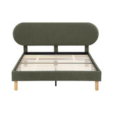 Temple &amp; Webster Lozenge Upholstered Bed