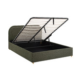 Temple &amp; Webster Elba Upholstered Gas Lift Storage Bed Frame
